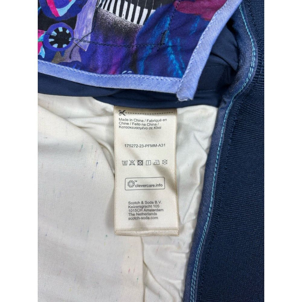 Scotch & Soda Bomber‎ Stretch Poplin Bomber Jacket Back Panel Men Small NWT $268 - Picture 6 of 9